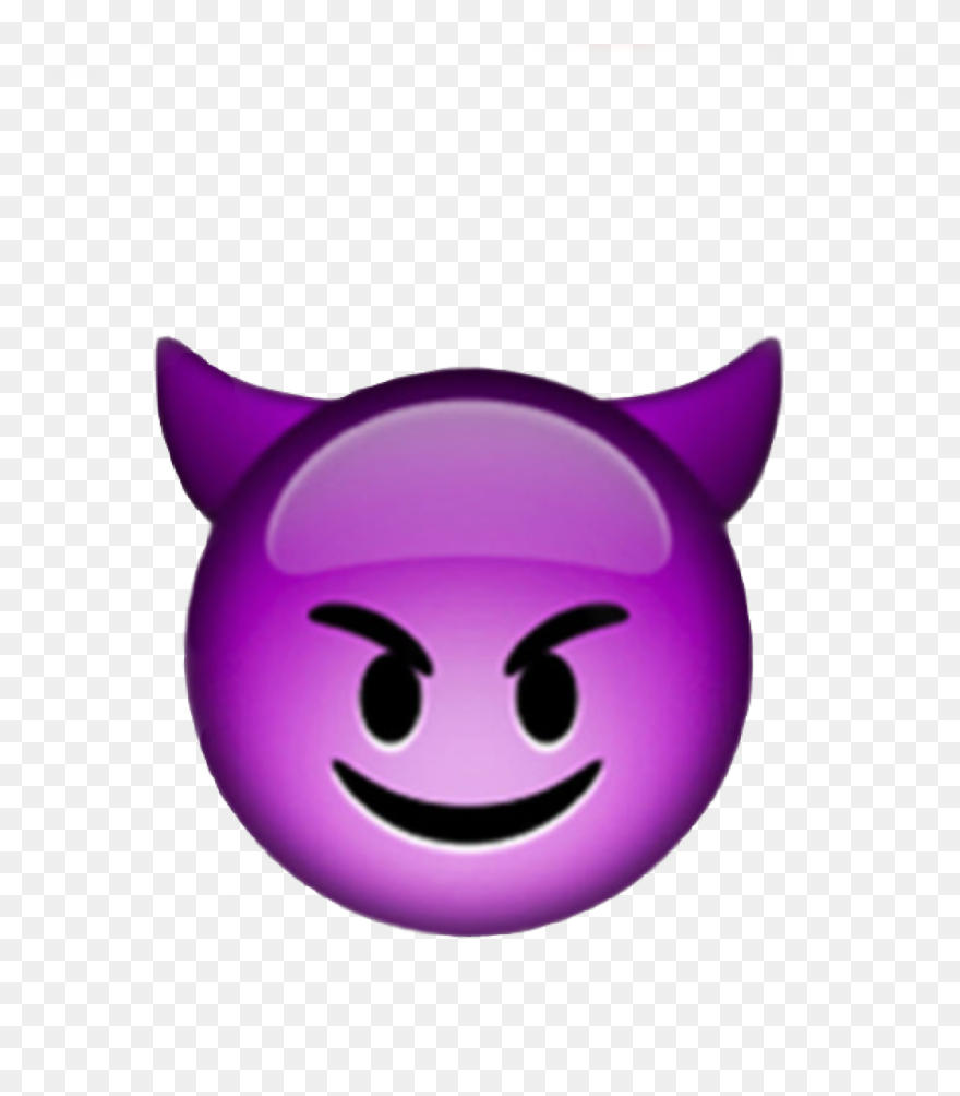 #emoji #iphone #face #devil #demon #emojiiphone #iphoneemoji - Devil Emoji Png Clipart