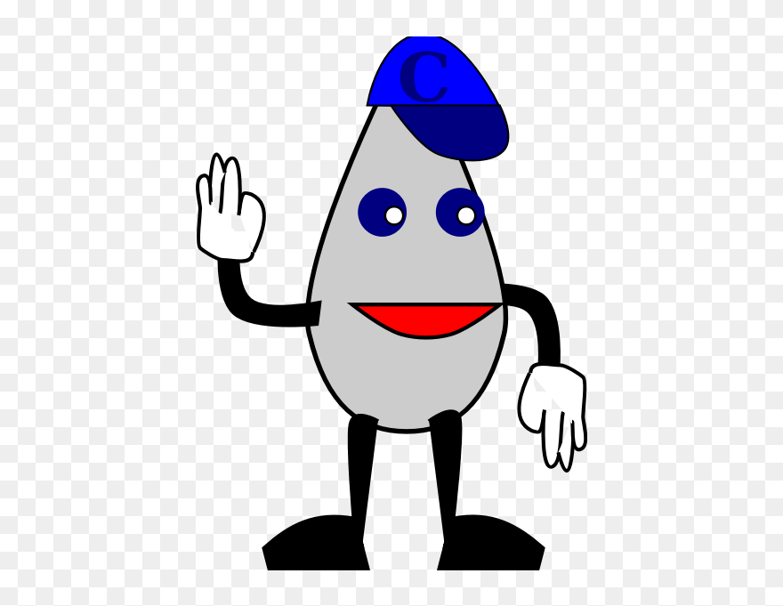 Water Drop Cartoon Man Clipart