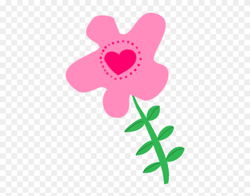 Very Pink Flower Drawing For Scrapbooking - Flower Clipart