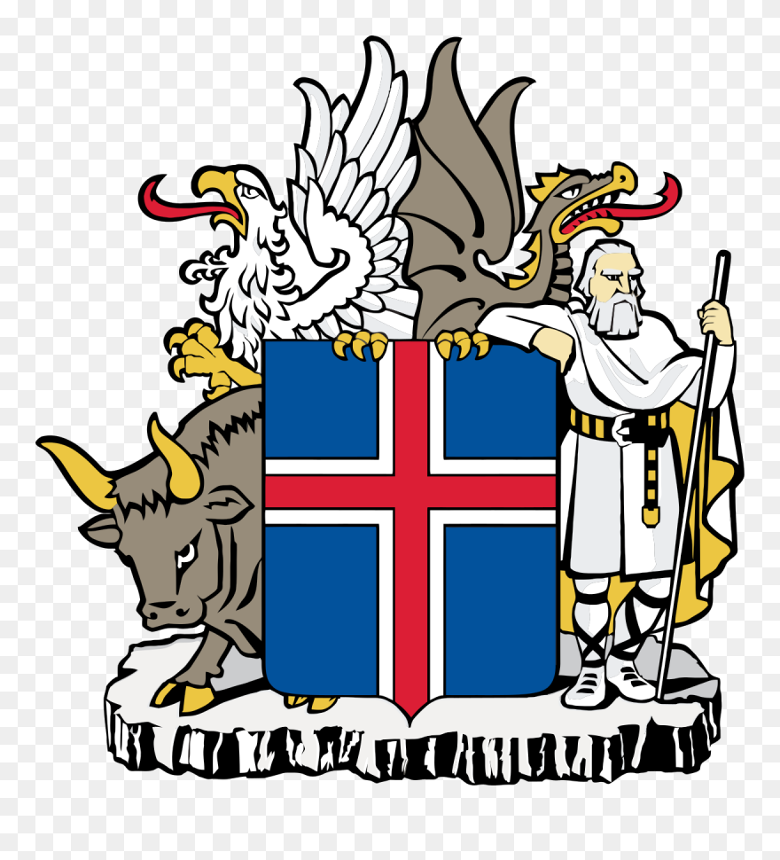 Political Clipart Amendment - Iceland Coat Of Arms - Png Download