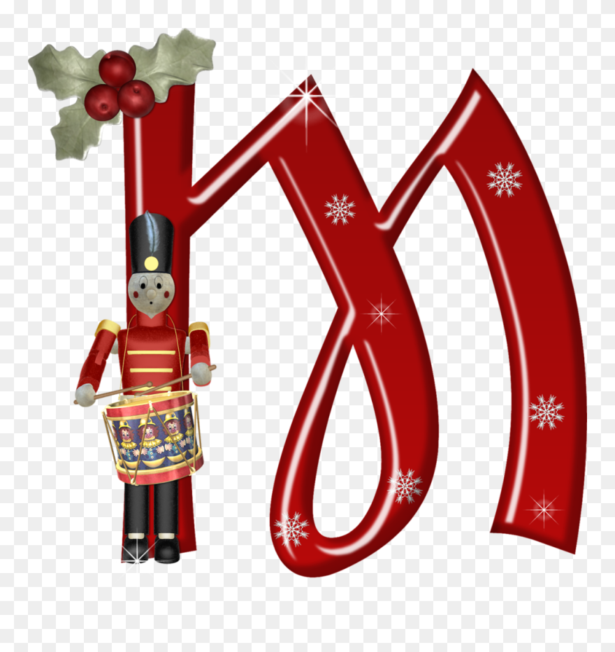 Transparent Free Nutcracker Clipart - Letter M Christmas Theme - Png Download