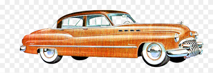 Vintage Car Image 1950 Buick Sedan Clip Art - 1950 Car Png Transparent Png