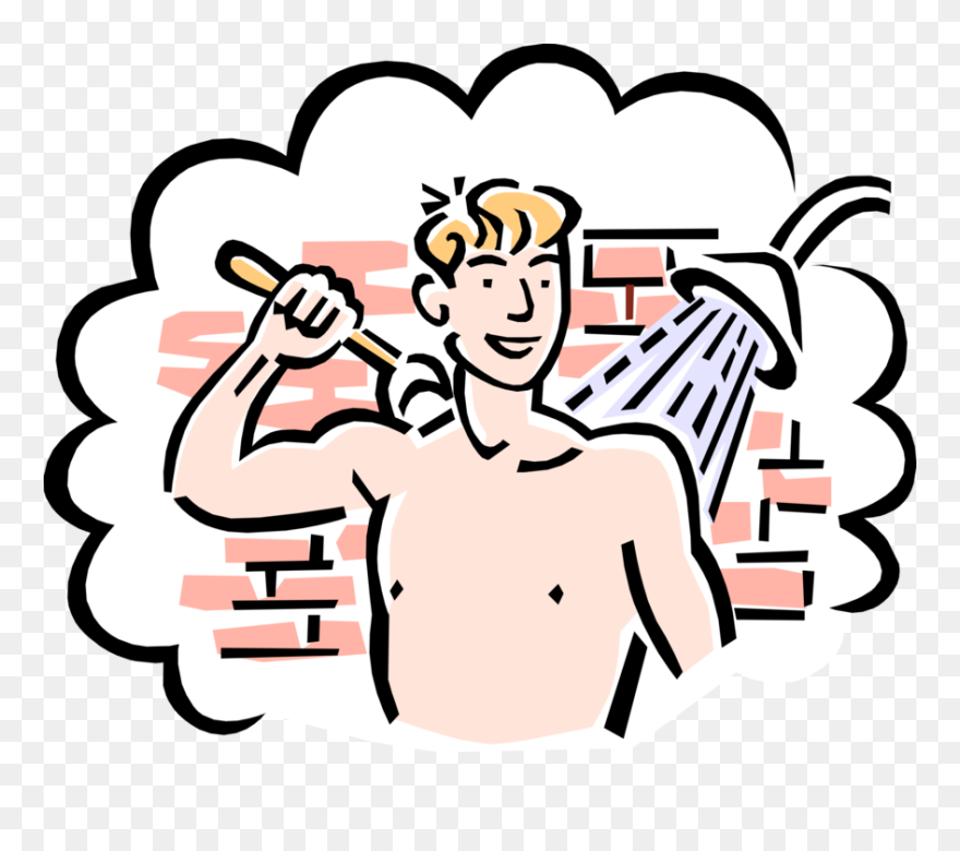 Vector Illustration Of 1950"s Vintage Style Teenage - Wash Your Body Clipart - Png Download
