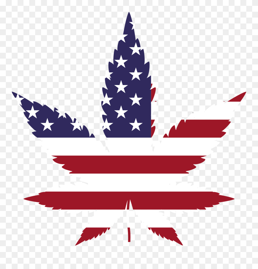 American Flag Marijuana Clipart