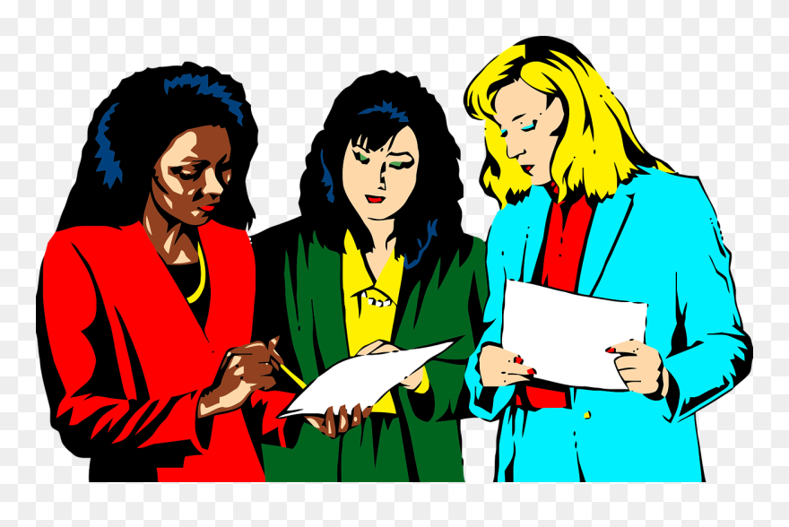Clipart Group Of Women - Png Download