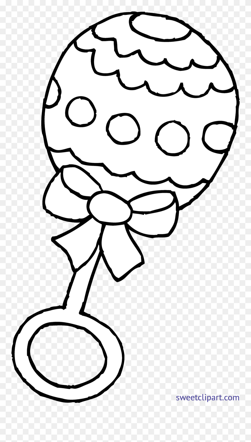 Baby Rattle Clipart Black And White 
