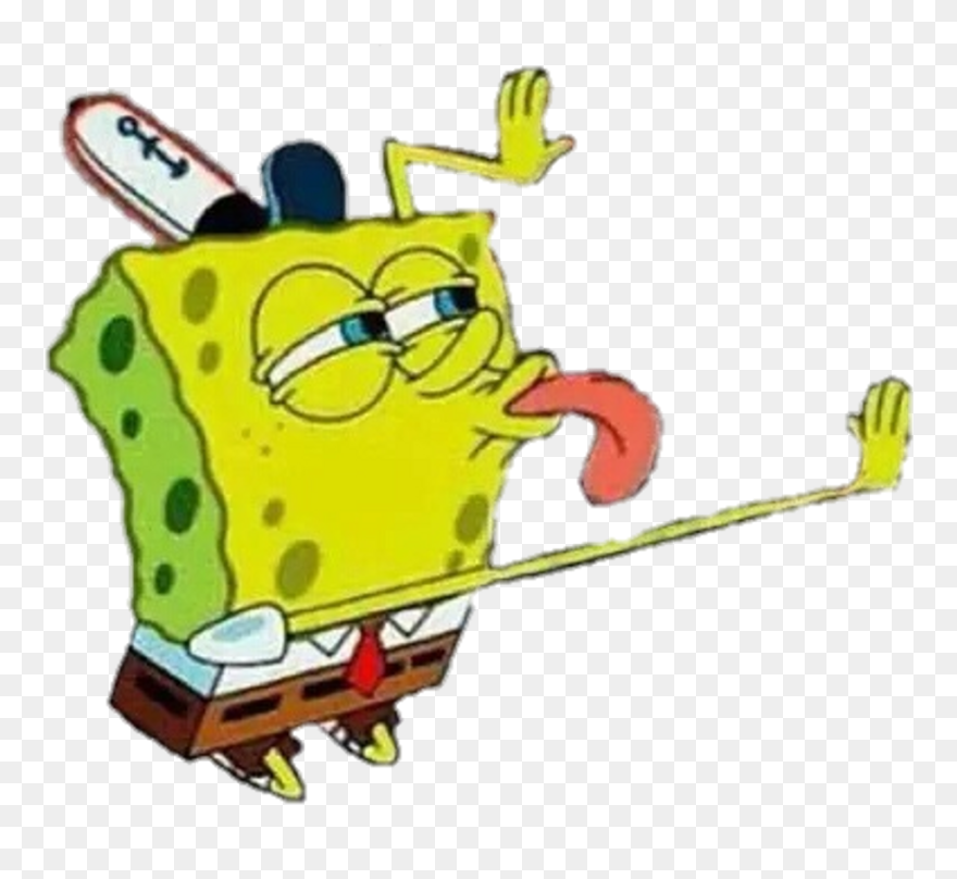 Download Spongebob Licking Sticker Clipart , Png Download - Spongebob ...