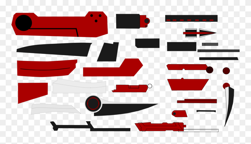 Scythe Clipart Pole - Papercraft Crescent Rose - Png Download