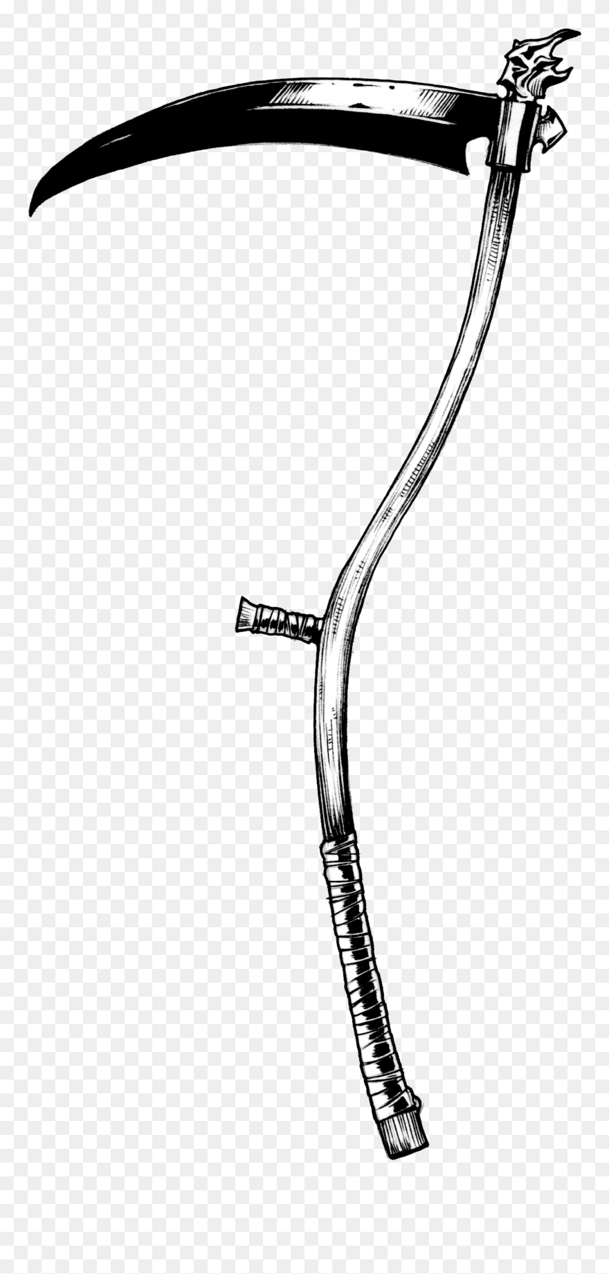 Transparent Ice Sickle Png - Grim Reaper Scythe Png Clipart