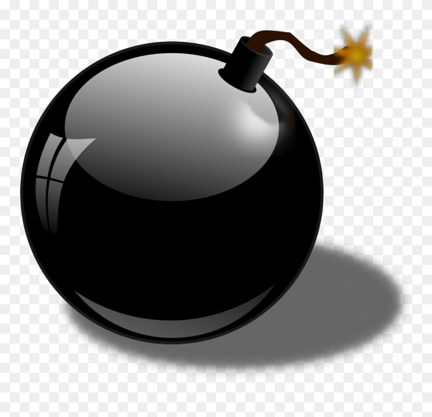 Black Bomb Svg Clip Arts - Bomb Clipart - Png Download