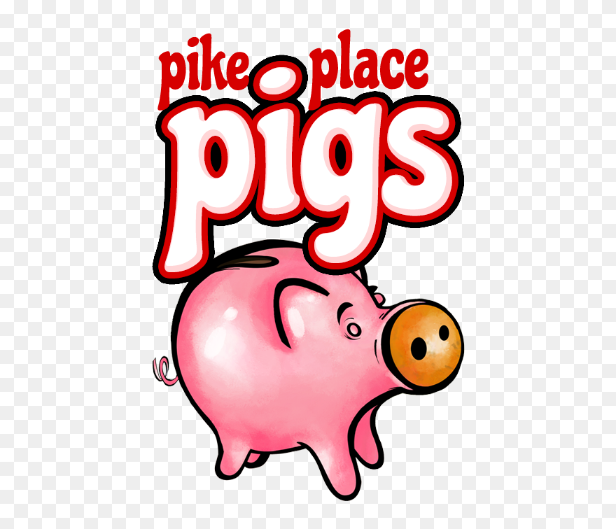 Pike Place Pigs Clipart