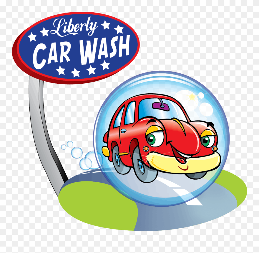 Car Cleaning Clipart Png Black And White Stock Liberty - Car Wash Transparent Png