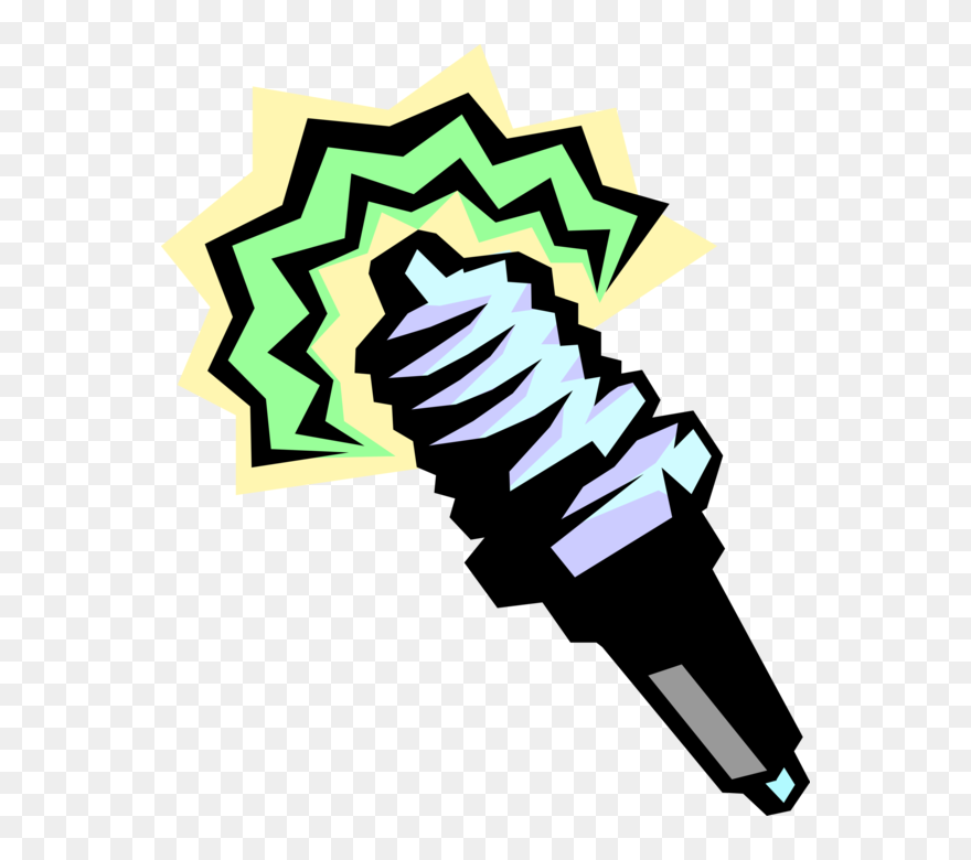 Vector Illustration Of Spark Plug Ignition System To Illustration