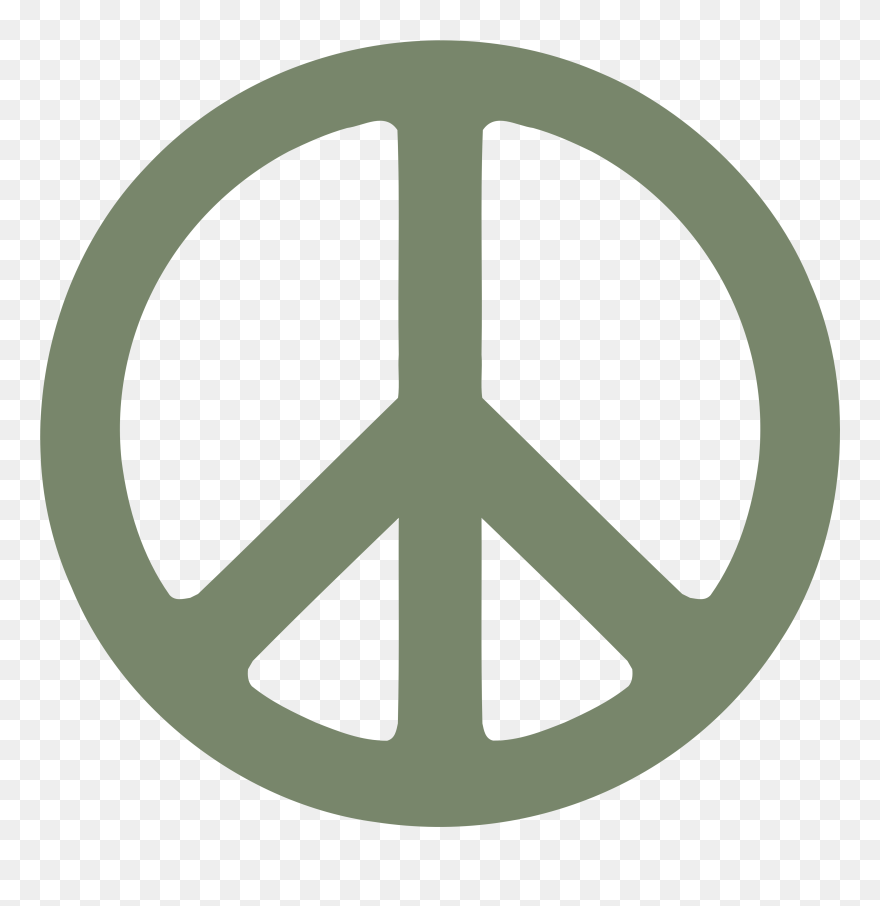 Camouflage Green Peace Symbol 1 Dweeb Peacesymbol - Transparent Blue Peace Sign Clipart
