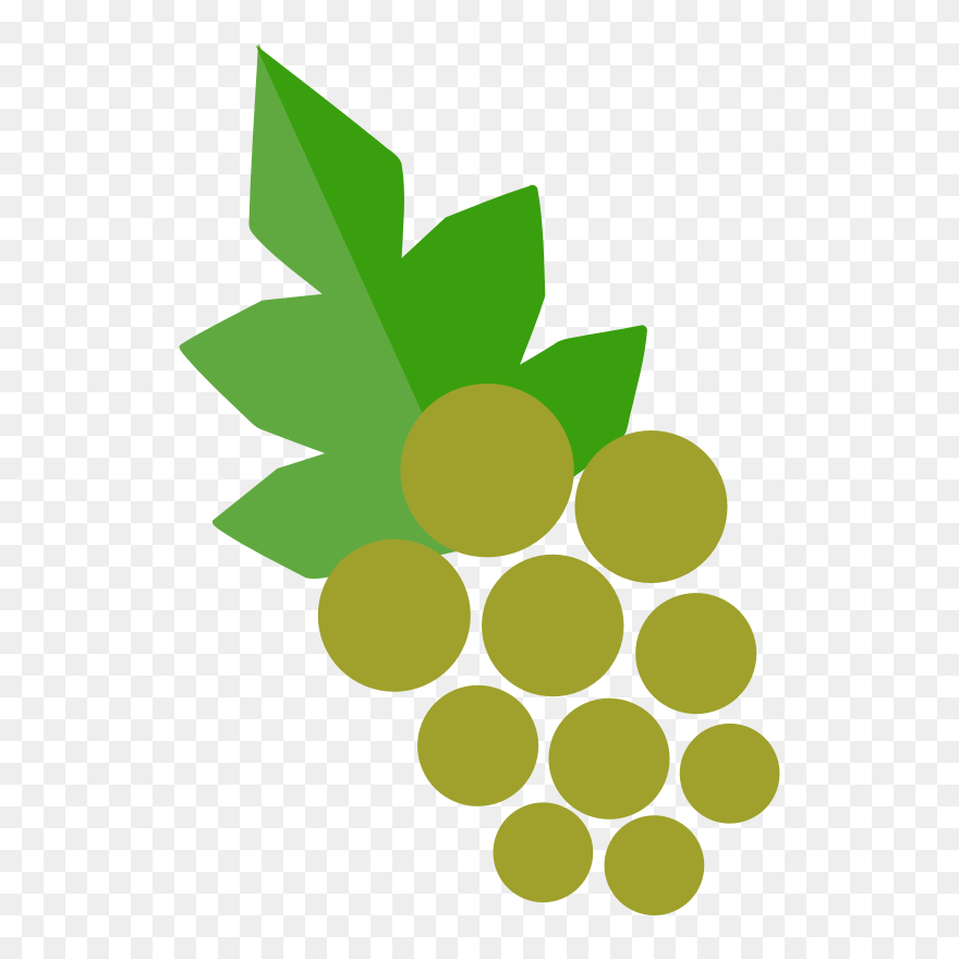 White Grapes - Barrel Wine Icon Vector Clipart