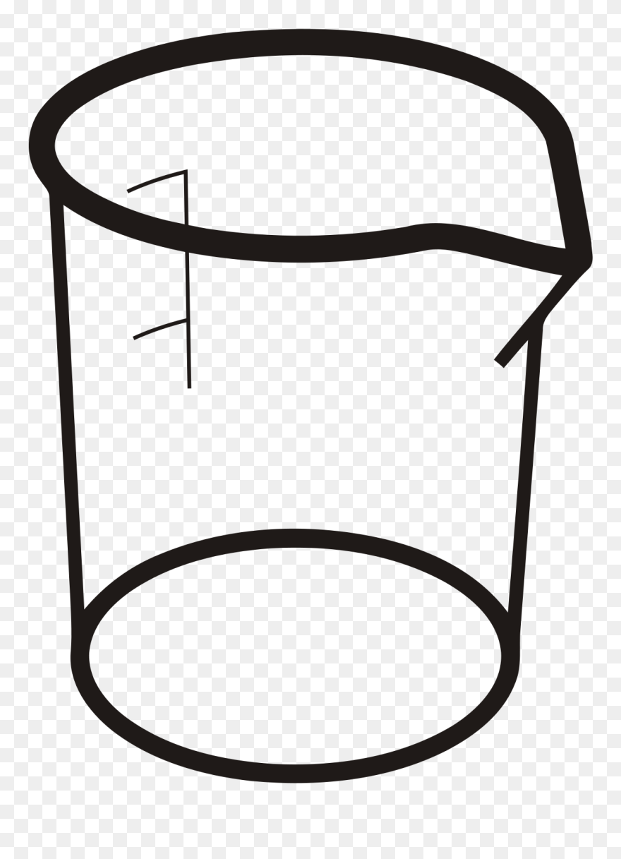 Beaker Black And White Clipart - Png Download