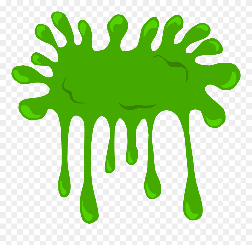 6 Cartoon Green Slime Blots Vector 5 - Slime Cartoon Png Clipart