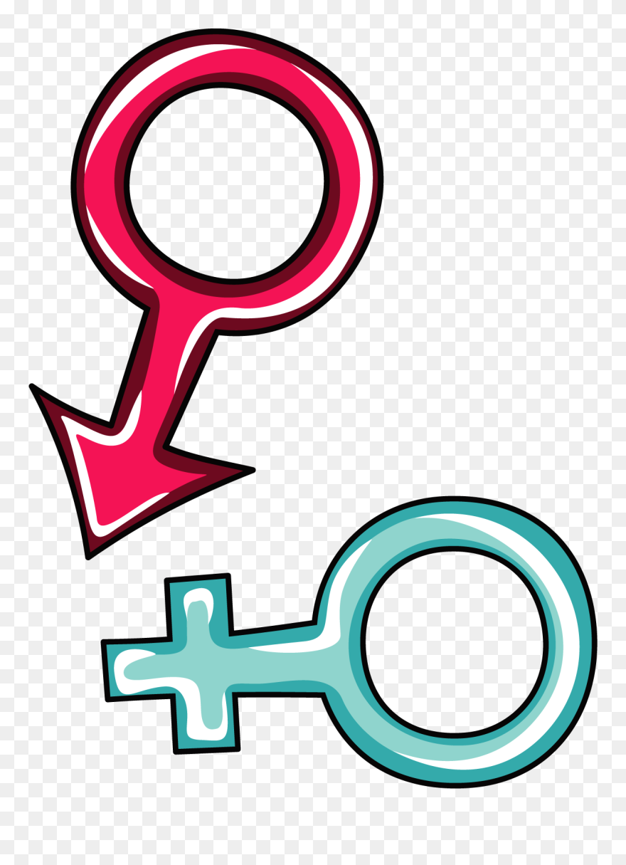 Gender Symbol Male Clip Art - Clipart Female And Male Sign - Png Download