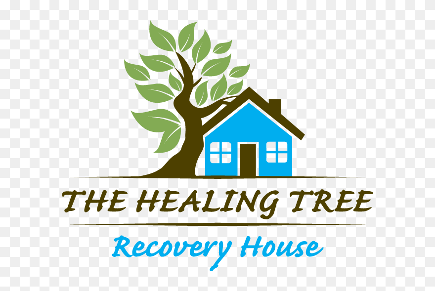 The Healing Tree - Tree With House Logo Clipart