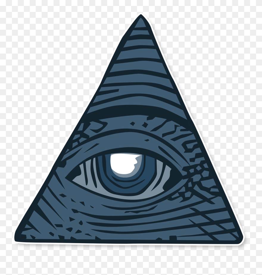 Eye Of Providence Illuminati Shadow Government Color - Conspirancy Theories Clipart