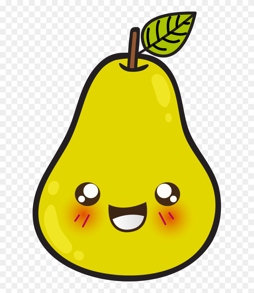 Cute Pear Clipart - Png Download