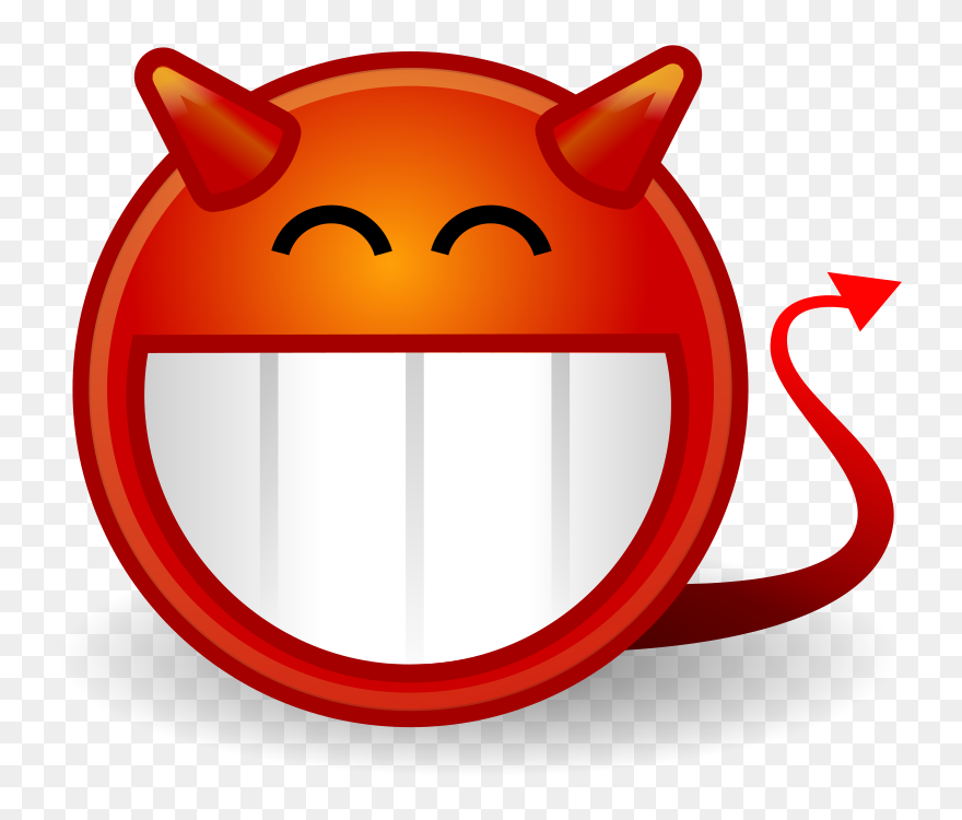 Transparent Devil Horns - Devil Smiley Face Clipart