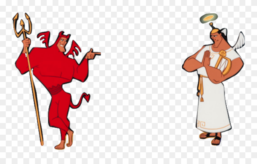 Kronk Shoulder Angel Portable Network Graphics Devil - Devil And Angel Png Clipart