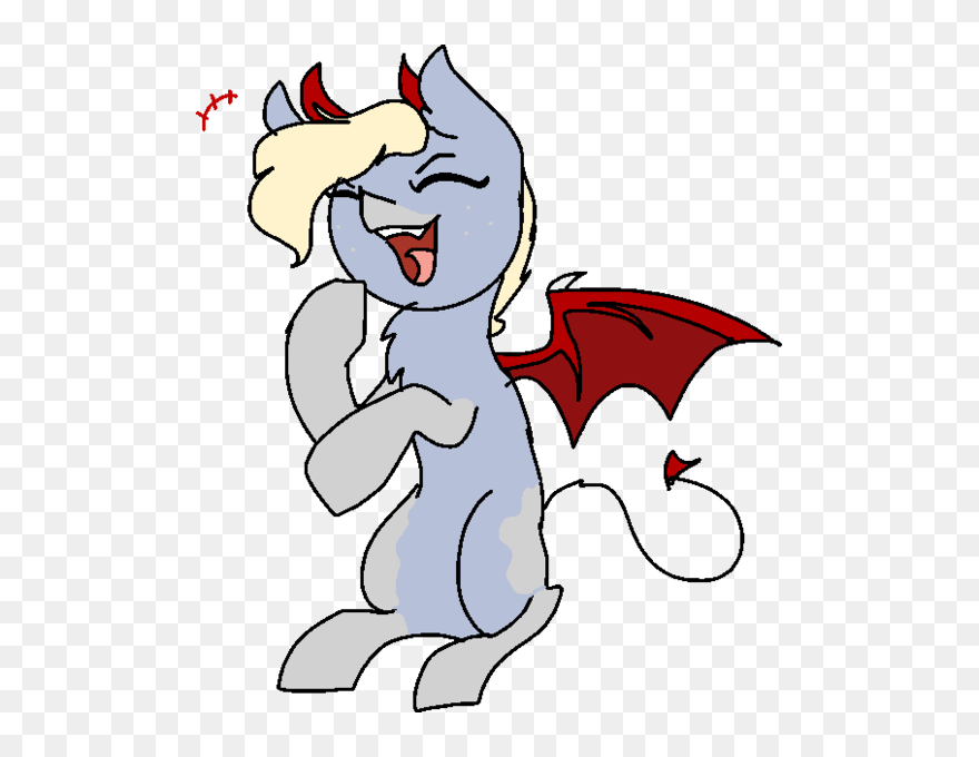 Nootaz, Demon Pony, Devil, Devil Horns, Evil Laugh, - Cartoon Clipart