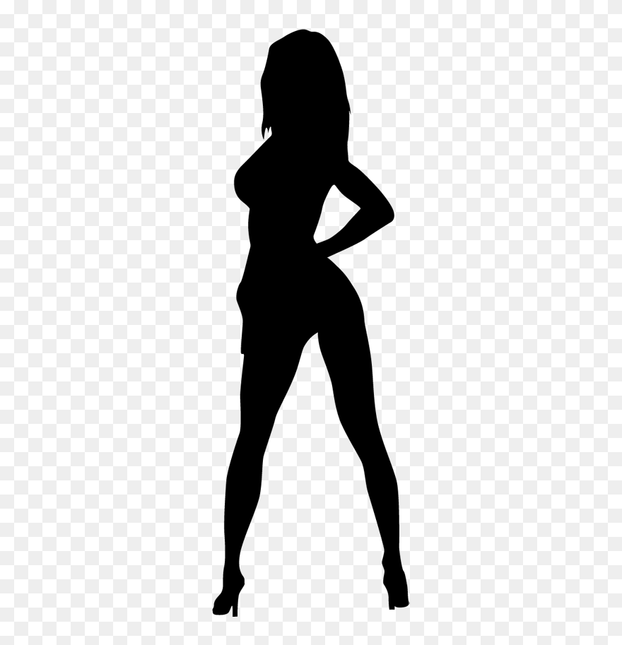 Sexy Silhouette Png - Girl Body Silhouette Stripper Clipart