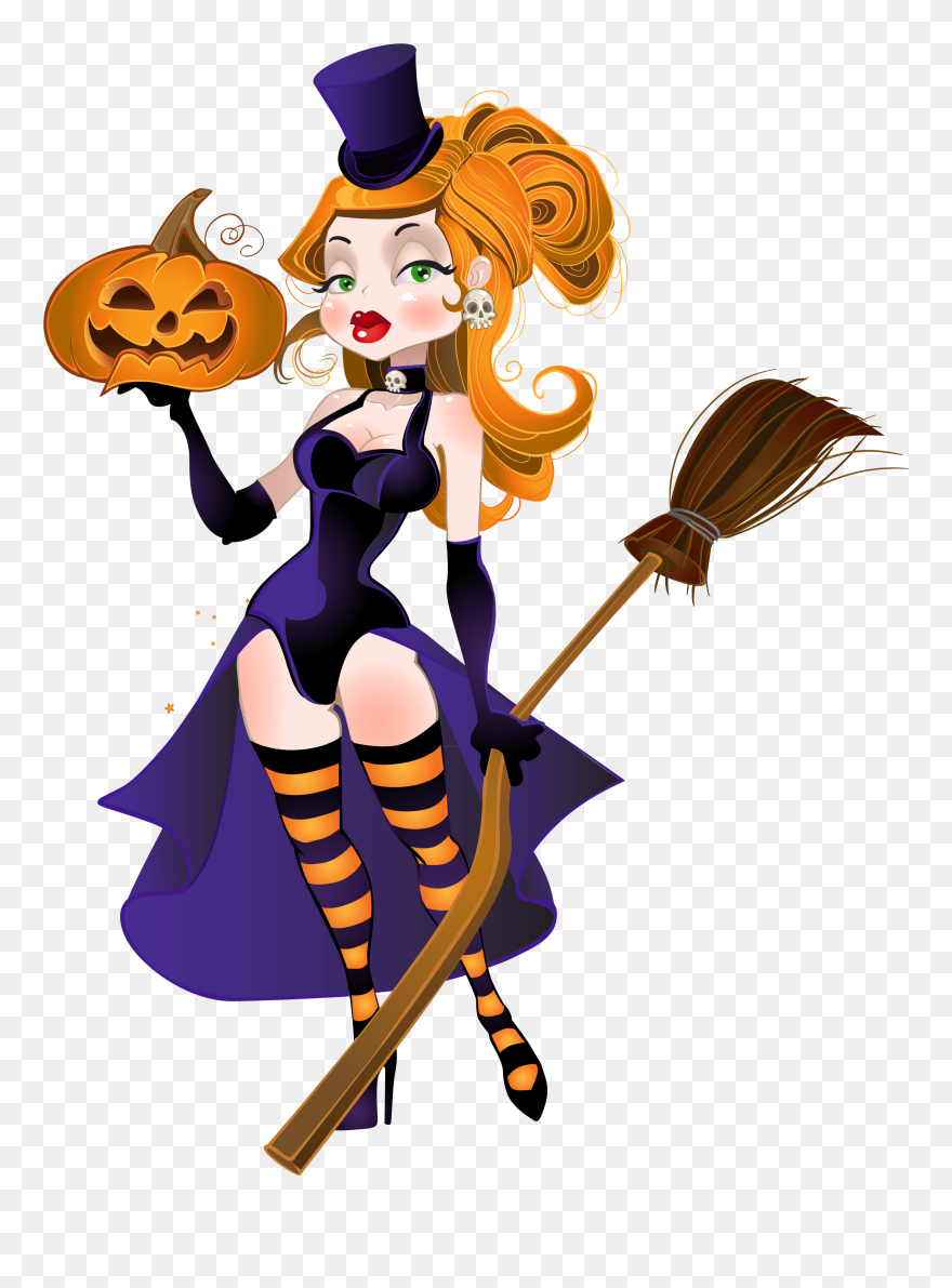 Halloween Witch Witches Modern Fantasy Art Clipart