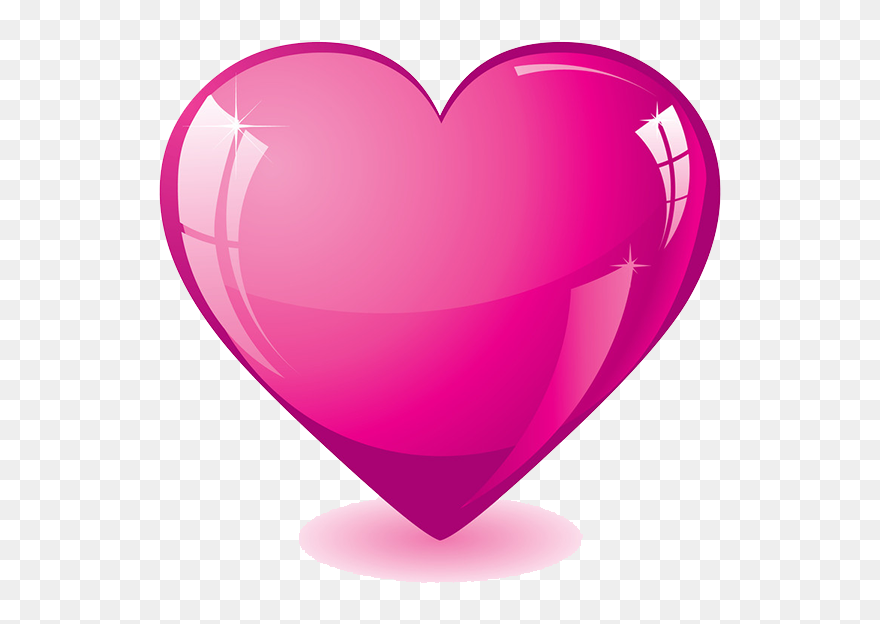 Hot Pink Heart Transparent Background Love - Hot Pink Heart Transparent Background Clipart