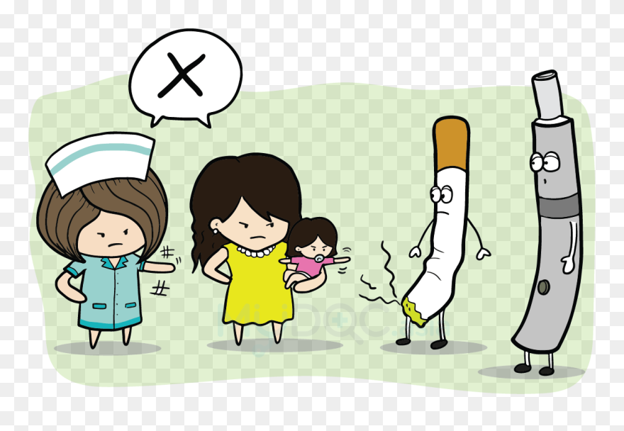Reject Vaping&cigarette - Cartoon Clipart