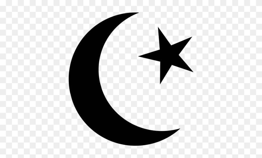 Symbol,crescent,circle - Simbolo Islam Png Clipart