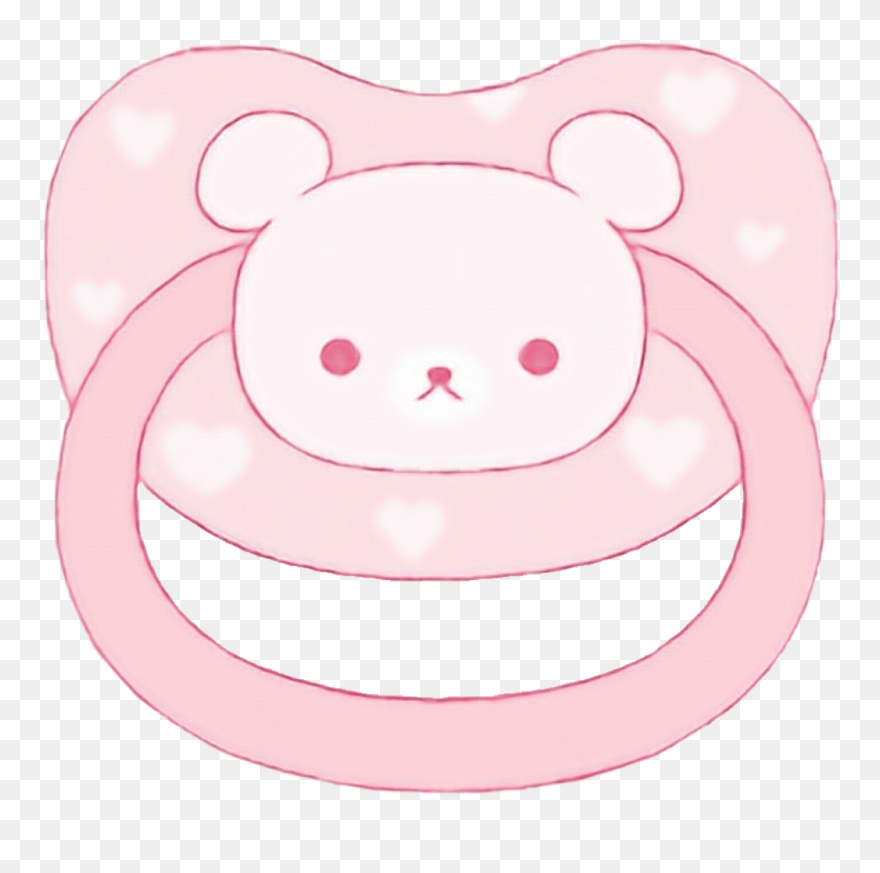 #paci #pacifier #pink #bear #cute #cglre #ageregression - Pacifier Clipart