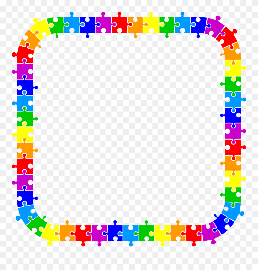 Pieces Frame Big Image - Puzzle Piece Frame Png Clipart