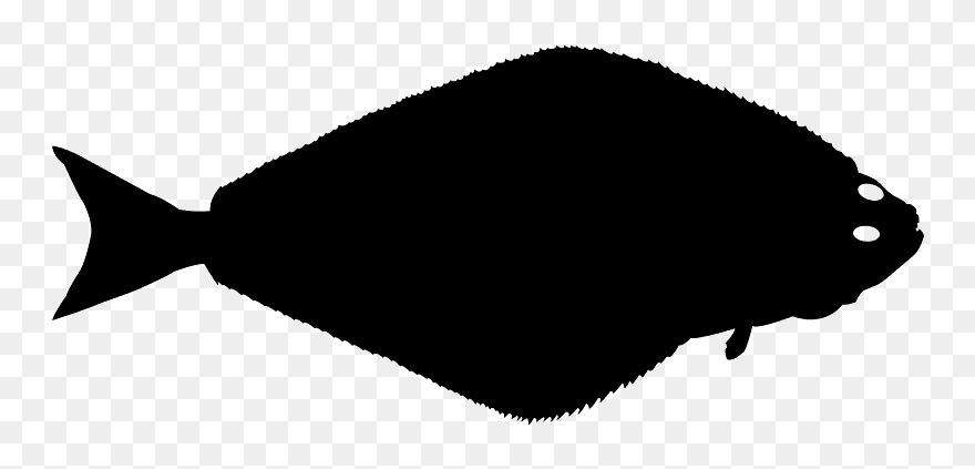 Halibut Silhouette Clipart