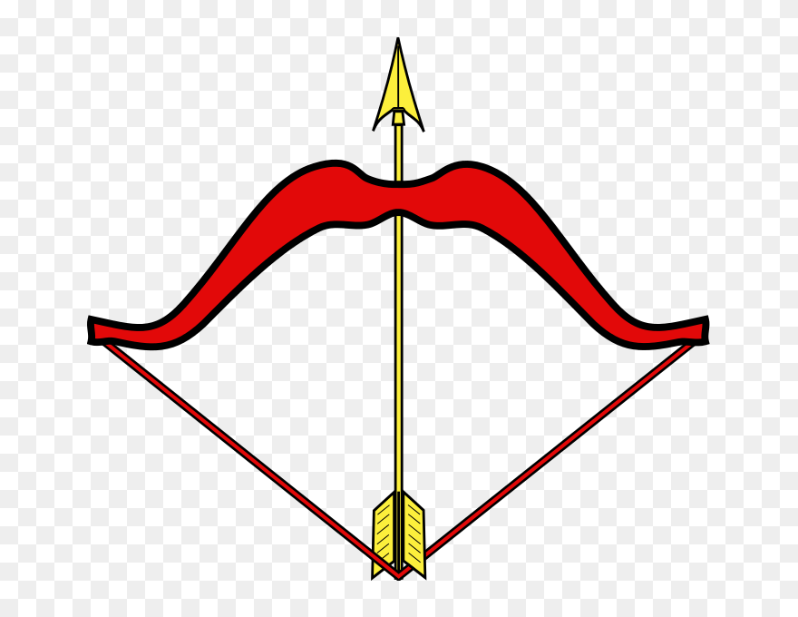 Héraldique Meuble Arc Et Flèche - Bow And Arrow Clip Art - Png Download