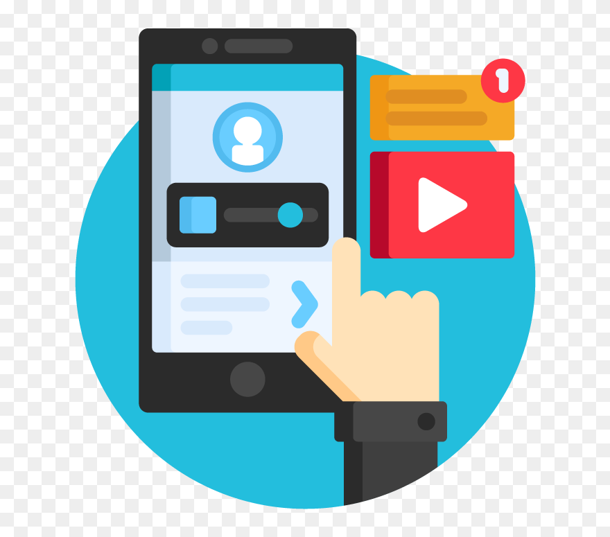 Mobile App Video Clipart - Png Download