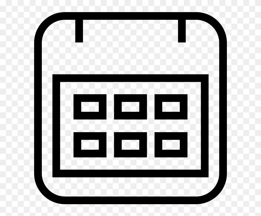 Calendar Line Icon - Transparent Calendar Line Icon Clipart