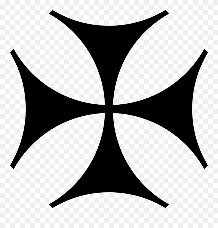 X Cross Clipart Svg Library Stock Clipart - Knights Templar Symbol Cross - Png Download