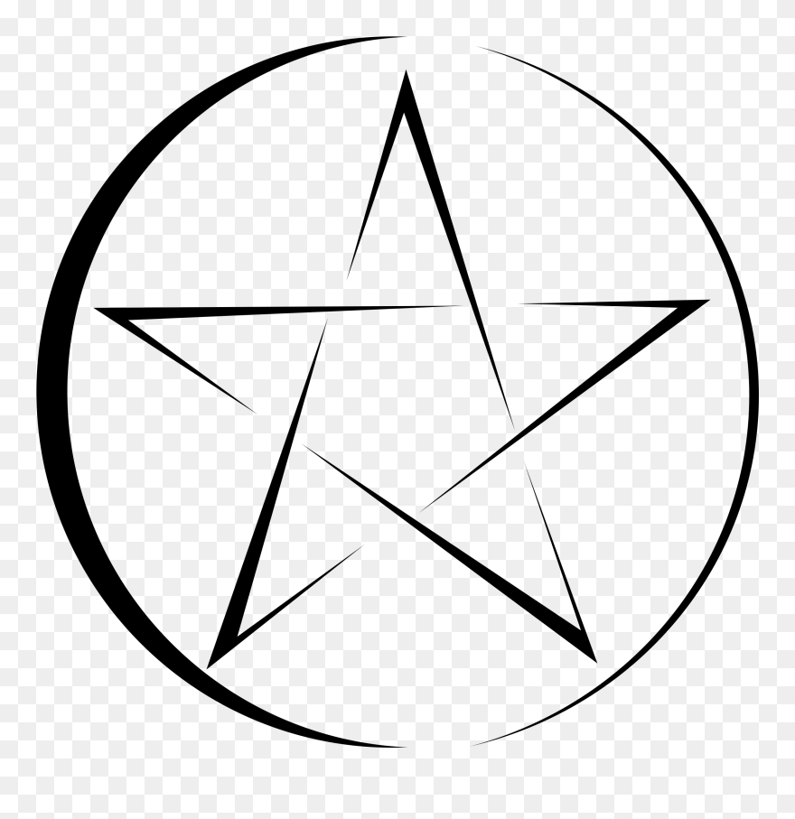 Stencil Pentagram Clip Arts - Clip Art Of Pentagram - Png Download