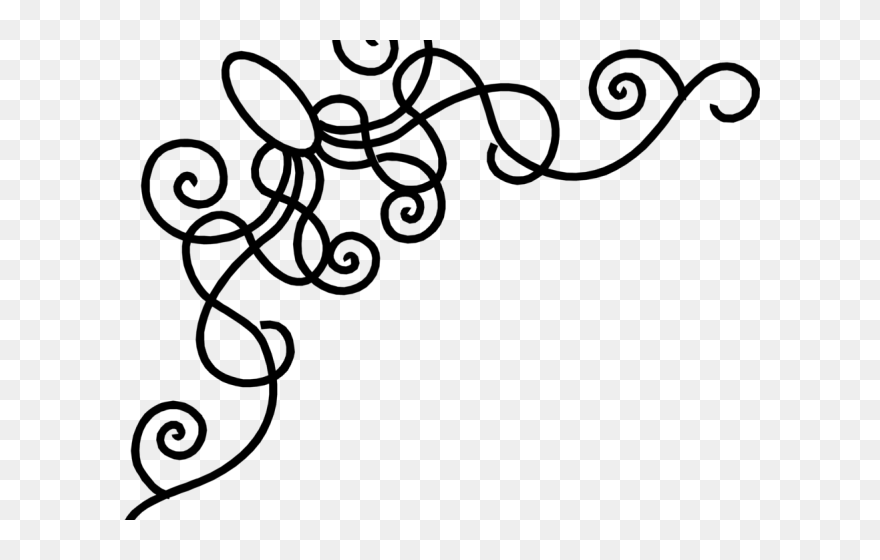 Boarder Clipart Filigree - Corner Border Designs Simple - Png Download
