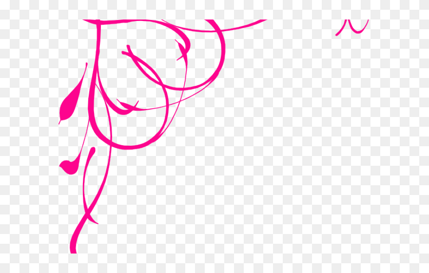 Transparent Filigree Clipart Free - Simple Hearts Corner Border Frame Vector - Png Download