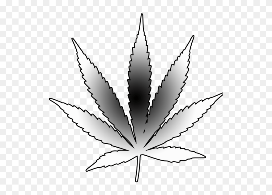 Weed Clipart Leaf Outline - Weed Plant Tattoo Outline - Png Download