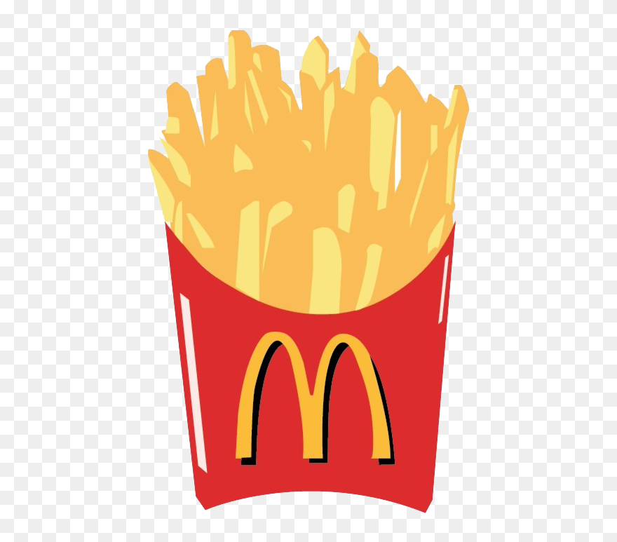 Transparent Fries Clipart Black And White - Mcdonalds French Fries Png