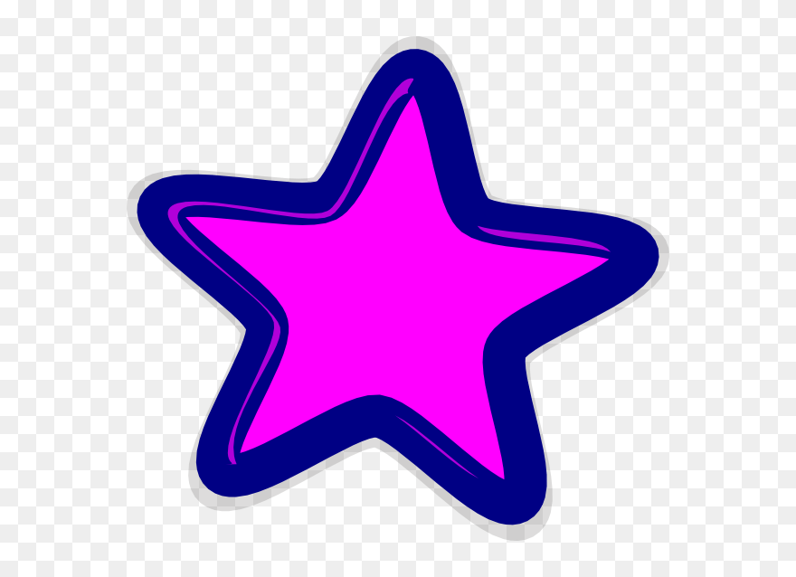 Purple Star Clip Art - Pink Clip Art Star - Png Download