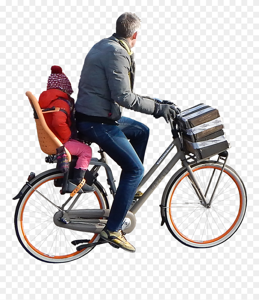 Man On Bicycle Png Clipart