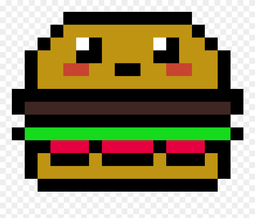 Transparent Mcdonalds Clipart Black And White - Cute Christmas Pixel Art - Png Download