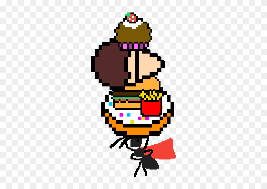 Spreadsheet Pixel Art Ice Cream All Red Mania