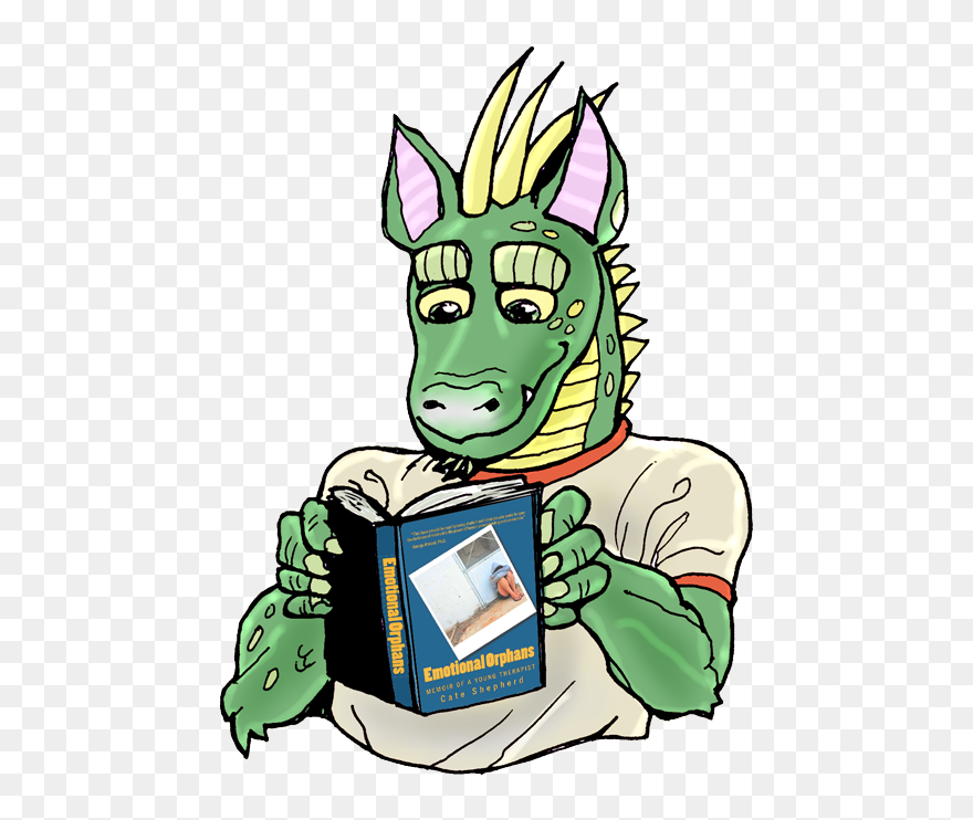 Art Of Raif And Max The Dragon Reading The Book Emotional - Dragon Reading Book Png Clipart